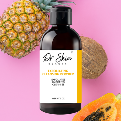 Dr. Skin Enzyme Cleansing Powder - Pineapple, Papaya & Rice Water for Radiant Glow | Adzuki Bean