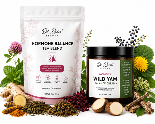 Dr. Skin Hormone Balance Duo - Wild Yam Salve + Mega O Tea | Complete Menopause Support System