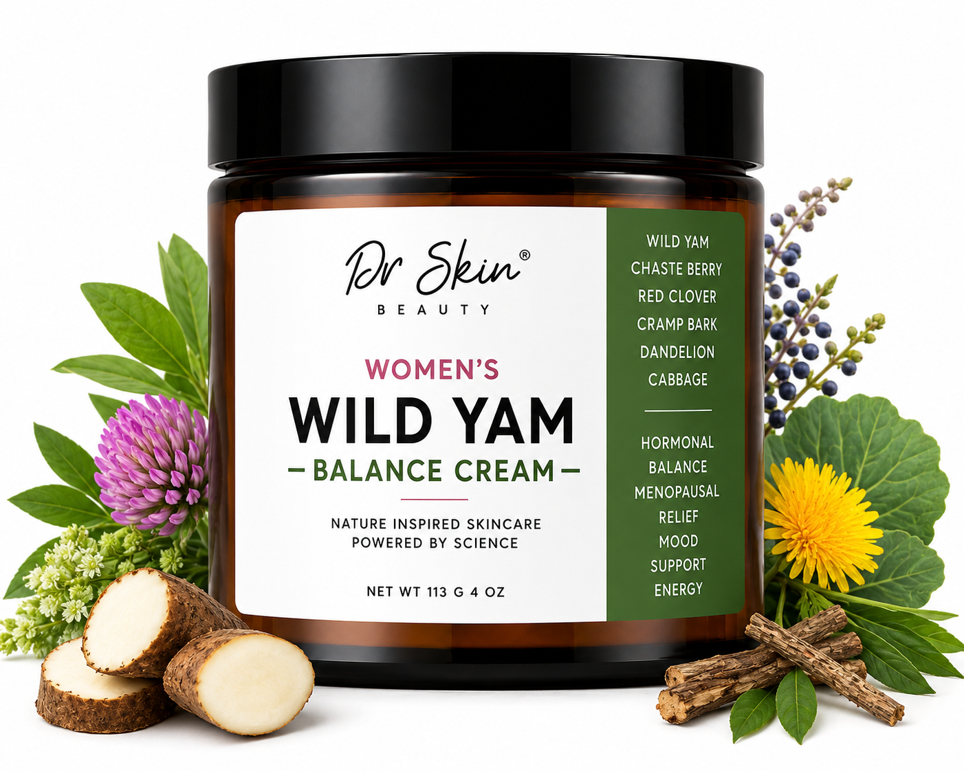 Women's Wild Yam Cream — Botanical Body Cream for the Season of Change 4 oz
