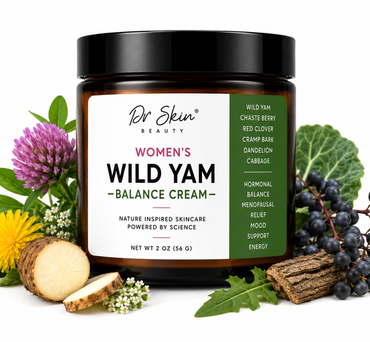 Dr. Skin Wild Yam Salve for Women - Natural Menopause & Hot Flash Comfort | Hormone-Free Balance 2oz