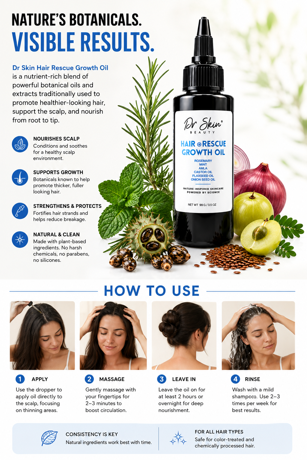 Hair Rescue Oil — Botanical Scalp & Strand Ritual