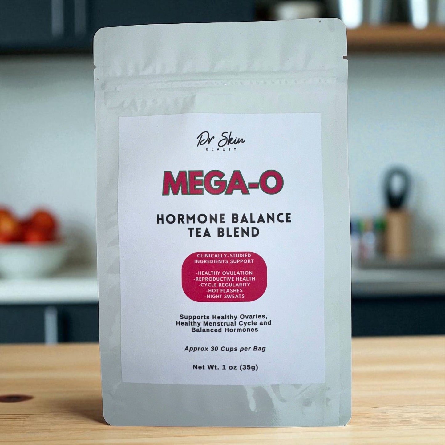Dr. Skin Mega O Herbal Tea - Women's Hormone Balance Blend | 12 Herbs for Menopause & PMS Support