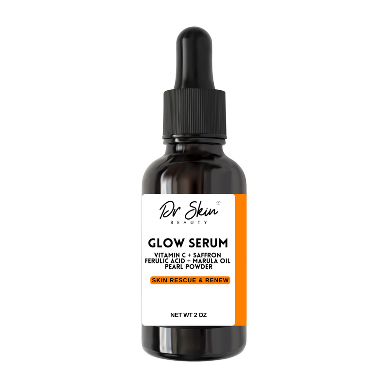 Dr. Skin Vitamin C Glow Serum - Brightening Face Serum with Saffron & Pearl Powder | Ferulic Acid