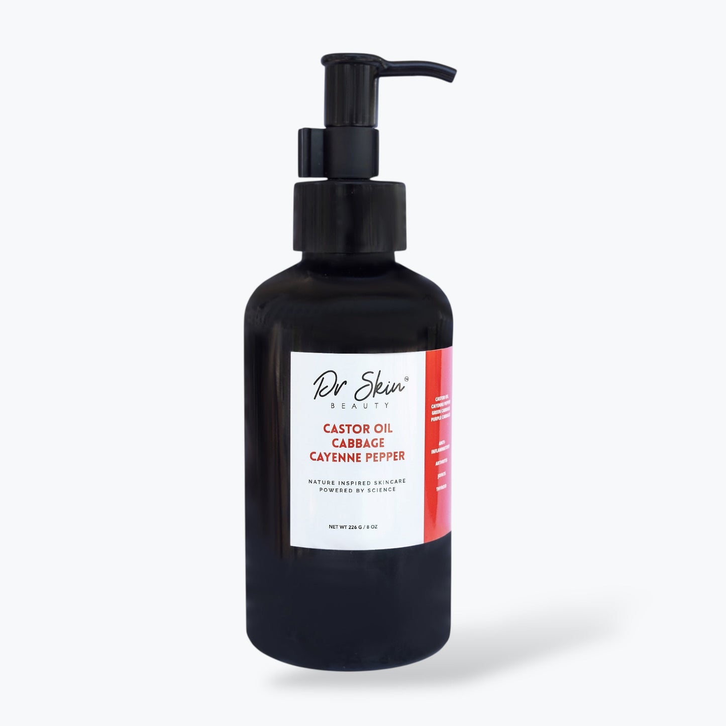 Dr. Skin Castor Oil Infusion - Lymphatic Drainage & Circulation Support | Cabbage & Cayenne