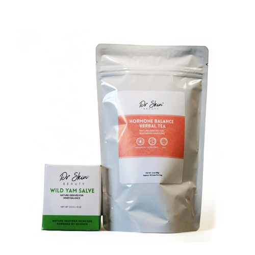 Dr. Skin Hormone Balance Duo - Wild Yam Salve + Mega O Tea | Complete Menopause Support System